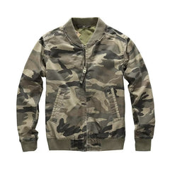 Camouflage Bomber Jacket - Stylish And Versatile For Outdoor Adventures