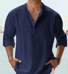 Stylish Pink Henley Shirt for Men - Perfect for Casual and Semi-Formal Occasions