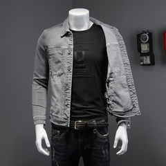 Stylish Men's Denim Jacket - Perfect For Casual And Outdoor Wear
