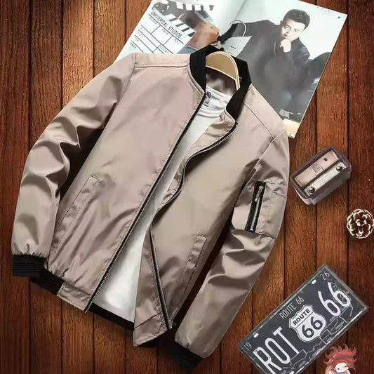 Men's Military-Style Bomber Jacket - Stylish And Functional For Everyday Wear