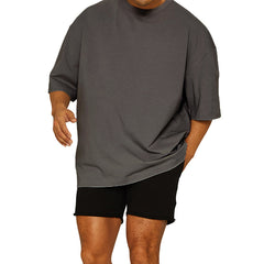 Men's Solid Color Loose Sports Fitness T-shirt 27367532Z