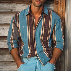 Casual Striped Shirt with Relaxed Fit