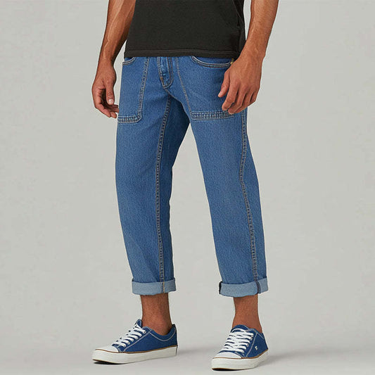 Men's Solid Color Vintage Casual Jeans MTA0354D2X