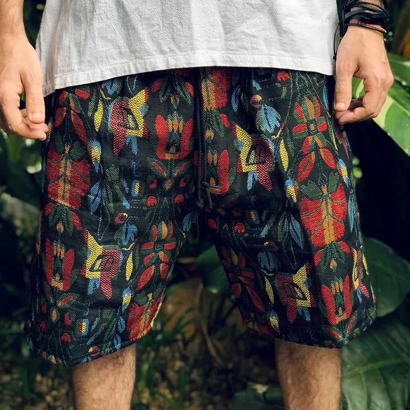 Vibrant Geometric Pattern Shorts for Casual Summer Wear