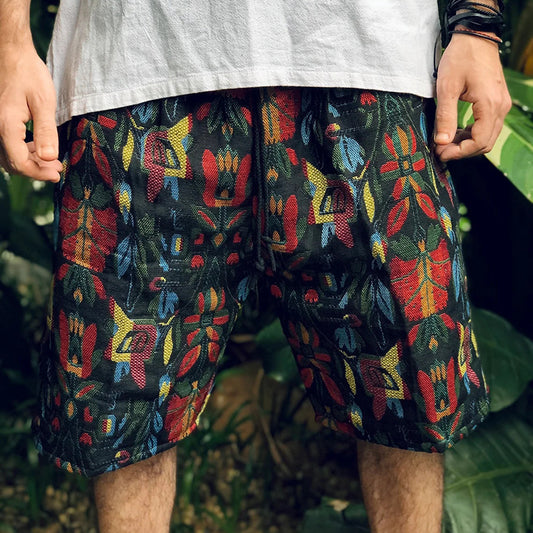 Vibrant Geometric Pattern Shorts for Casual Summer Wear