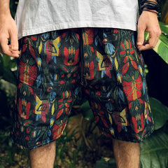Vibrant Geometric Pattern Shorts for Casual Summer Wear
