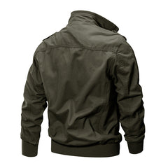 Men's Military-Style Jacket with U.S. Army Patch - Perfect for Outdoor Adventures