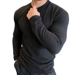 Men's Slim Fit Long Sleeve Sweater for Fitness Enthusiasts