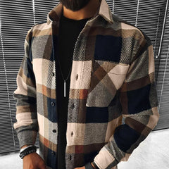 Stylish Plaid Button-Up Shirt for Men - Perfect for Casual and Semi-Formal Occasions