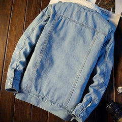 Stylish Denim Jacket with Faux Fur Lining for Winter Warmth