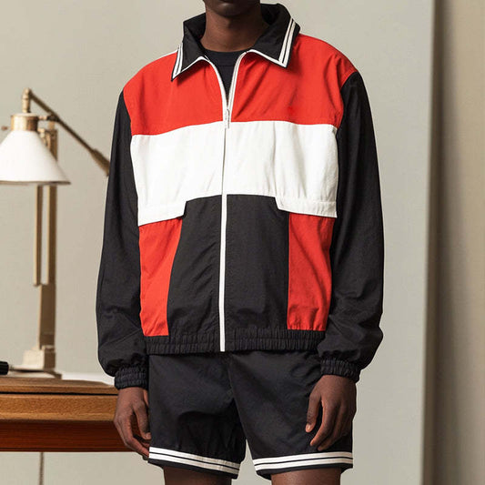 Men's Casual Sports Sun Protection Jacket Shorts Two-Piece Set MTA0789D4TO