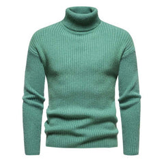 Men's Turtleneck Solid Color Pullover Sweater 40059462X