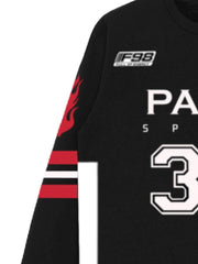 Sporty Crewneck Sweatshirt with Bold Number Design for Active Enthusiasts