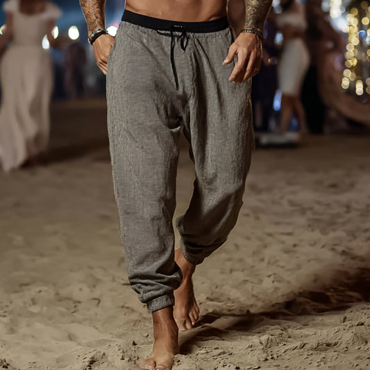 Casual Grey Jogger Pants for Beach Nights