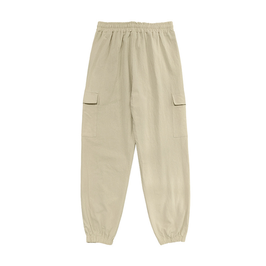 Men's Classic Casual Multi-Pocket Cotton And Linen Cargo Pants 31541550K