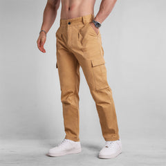 Men's Cargo Pants with Multiple Pockets and Stylish Design