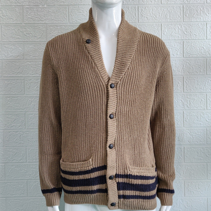 Stylish Men's Knit Cardigan - Perfect For Casual And Smart-Casual Outfits