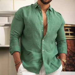 Stylish Men's White Button-Up Shirt for Casual and Formal Wear