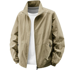 Lightweight Khaki Jacket for Men - Perfect for Casual and Outdoor Activities