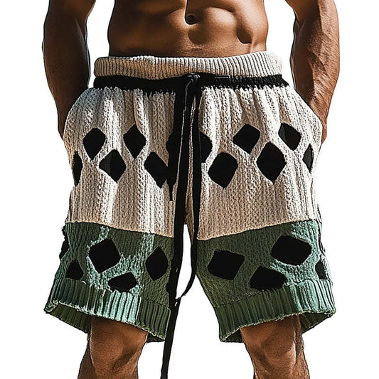 Men's Spring Fashion Woven Hollow Sports Shorts MTA0388D9P