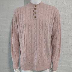 Men's Cable Knit Button-Down Sweater - Stylish and Comfortable for Casual Wear