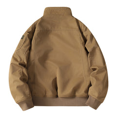 Warm Winter Bomber Jacket with Faux Fur Lining for Men - Perfect for Cold Weather