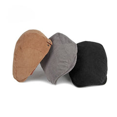 Men's Retro British Style Corduroy Forward Hat 42532494TO