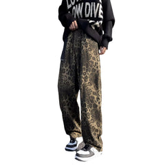 Leopard Print Wide-Leg Pants for Women - Trendy and Versatile Design