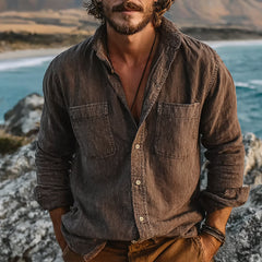 Casual Coastal Style: Relaxed Linen Shirt