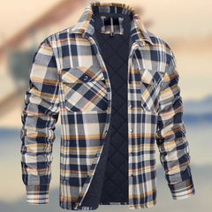 Plaid Quilted Jacket for Men - Stylish and Warm Winter Outerwear