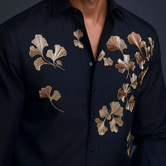 Men's Spring Embroidered Long Sleeve Business Casual Shirt MTA2794C2P