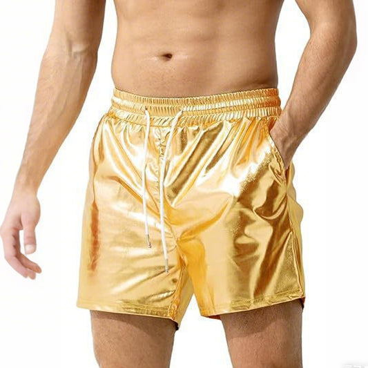 Men's Summer Fashion Gold Loose Shorts MTA0106D3U