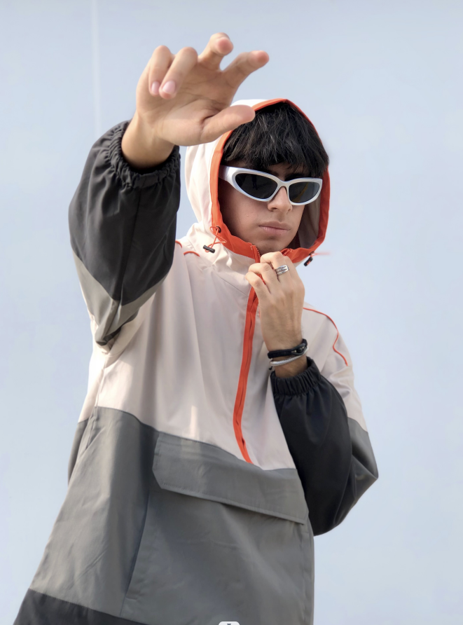 Hooded Half-Placket Jacket