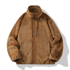 Cozy Fleece Jacket for Winter - Warm and Stylish Outerwear with Zipper Closure
