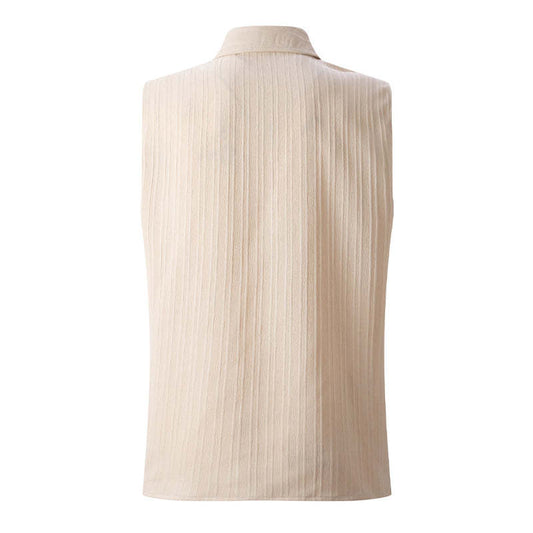 Men's Solid Color Lapel Pullover Tank Tops MTA0773D0X