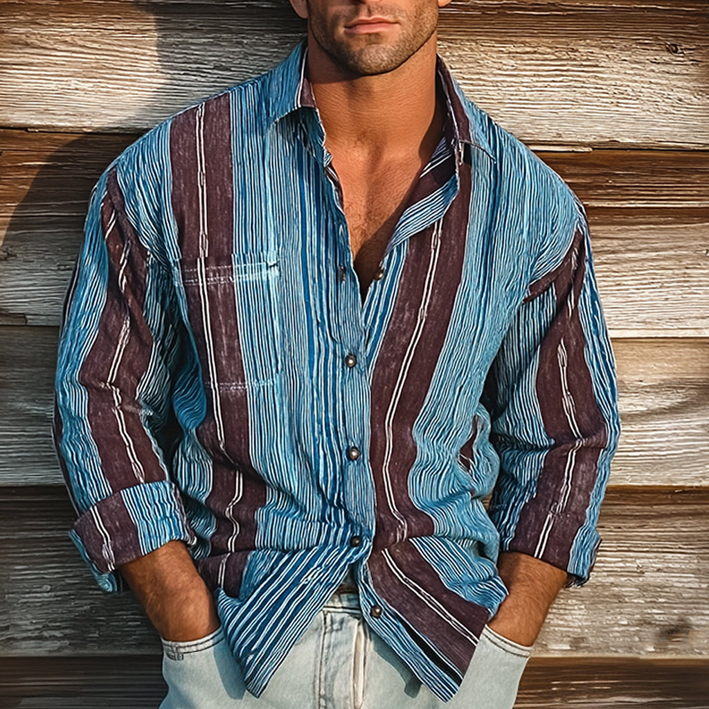 Casual Striped Shirt for a Relaxed Look