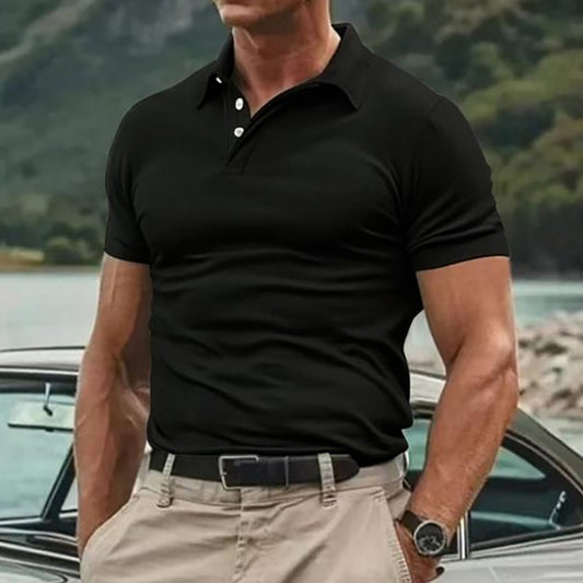 Men's Stylish Short Sleeve Polo Shirt - Perfect For Casual And Formal Occasions