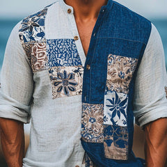 Men's Bohemian Printed Long Sleeve Shirt MTA1957C1P