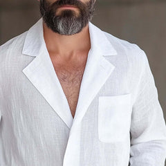 Men's Cotton And Linen Loose Thin Blazer MTA1700C1X