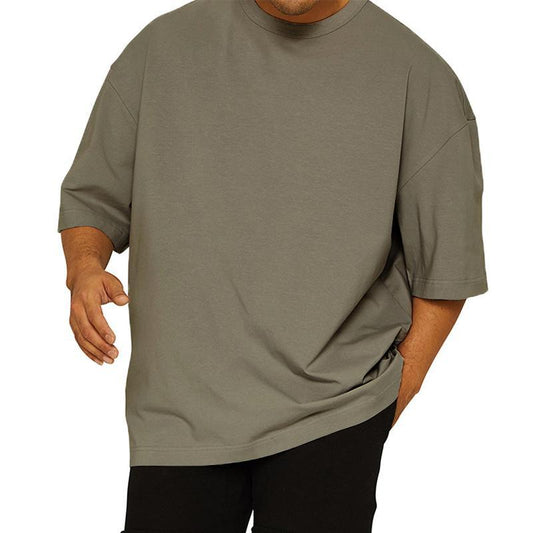 Men's Solid Color Loose Sports Fitness T-shirt 27367532Z