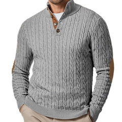 Men's Cable Knit Button-Down Sweater - Stylish and Comfortable for Casual Wear