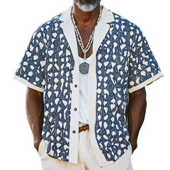 Men's Spring Fashion Printed Sports Short Sleeve Shirt MTA3193C0P