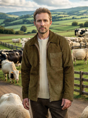 Stylish Brown Zip-Up Jacket for Men - Perfect for Casual and Outdoor Adventures