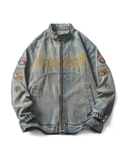 Stylish Embroidered Denim Jacket for Casual and Outdoor Adventures