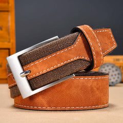 Men's Versatile Vintage Canvas Patchwork Belt 02184205U