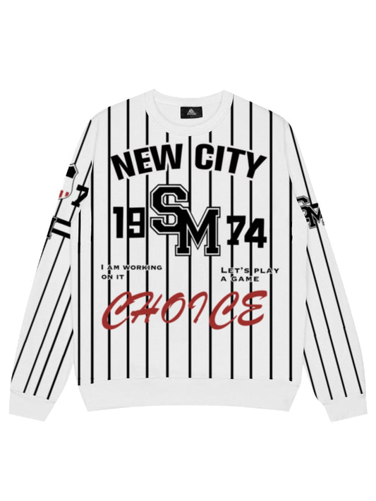New City Choice Striped Crewneck Sweatshirt - Perfect for Casual and Sporty Looks