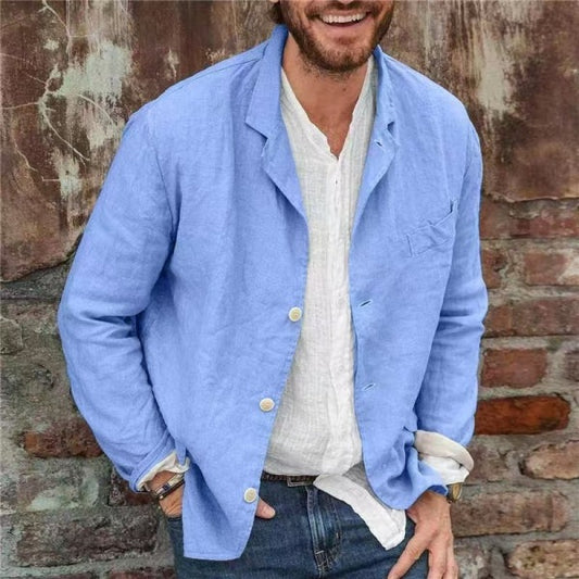 Stylish Beige Blazer for Men - Perfect for Casual and Formal Occasions