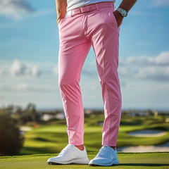 Men's Spring And Summer Classic Twill Golf Casual Suit Pants (Without Belt) MTA1986C4K