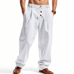 Stylish Loose-Fit Trousers with Adjustable Waistband for Men