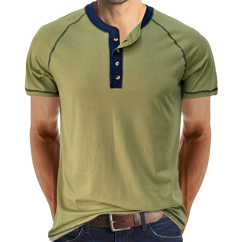 Men's Spring Fashion Casual Slim Fit Cotton Short Sleeve T-shirt MTA2890C5K